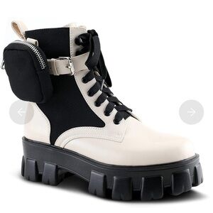 Azura Women's Black and Cream Boots